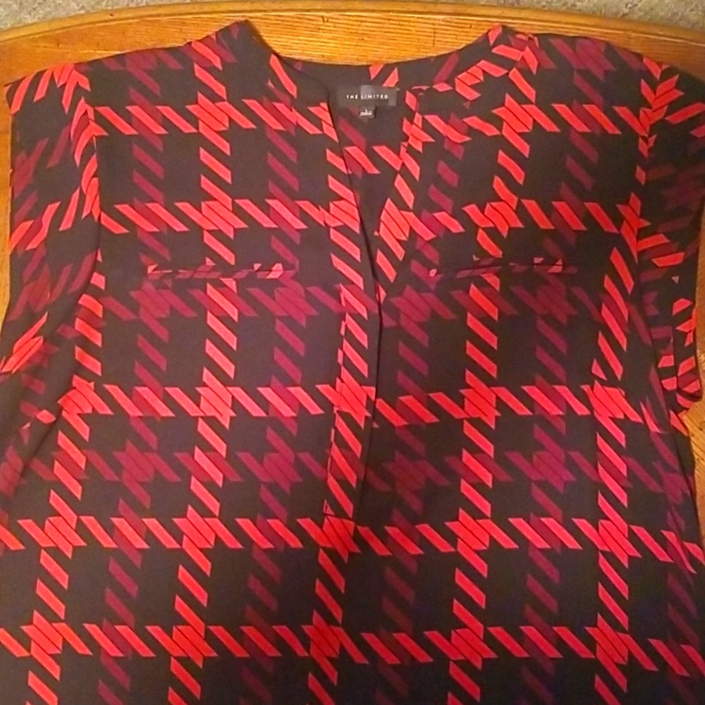 Limited Large Red and Black striped top